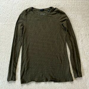 ATM Distressed Slub Long Sleeve Tee